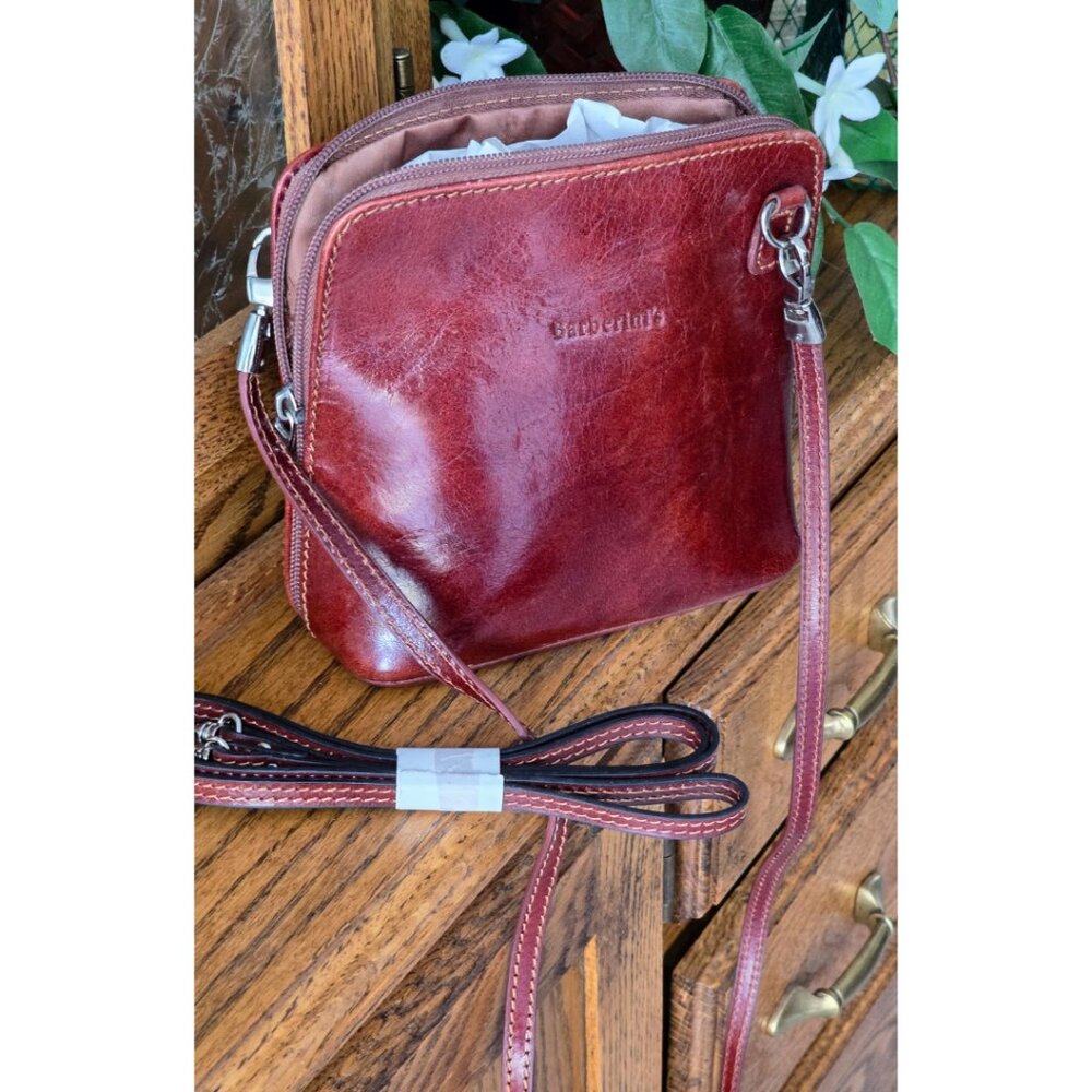 Italian leather crossbody bag